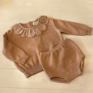 Quincy Mae bloomer set 6-12 m